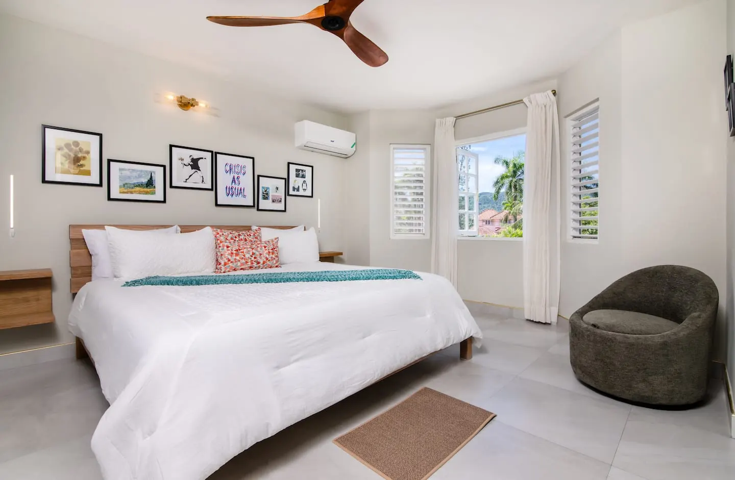 Bedroom 2: one king bed.
